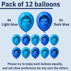 Severance Balloons for Birthday Party Decorations, 12 Pack Blue/Light B