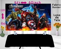 Avengers Fabric Banner 60×42 inch ,Captain America, Hulk ,Thor