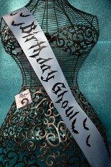 NEW Birthday Ghoul with bats Sash Gothic Party Sash Fit up to 4XL