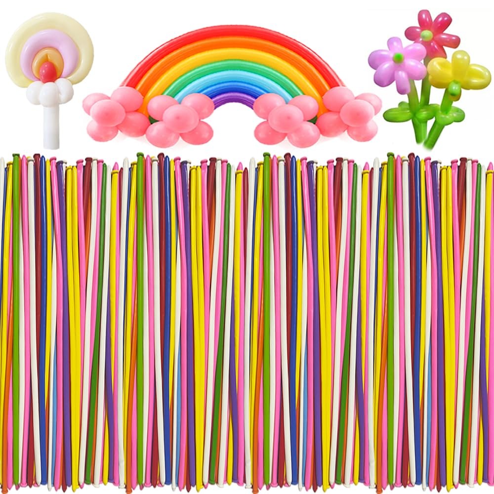 200Pcs 260 Long Balloons, Twisting Animal Balloons Assorted Color – Thickenin…