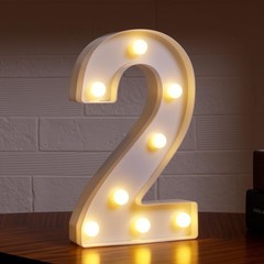 8.58 Inch Battery Powered Lighted Number (Number 2)