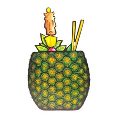 Vintage Pina Colada Pineapple Luau Party Die Cut Paper Decoration Beistle 1979