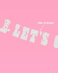 Let’s Go Girls Glitter Banner – Silver 5 Ft. | Bachelorette Party Decoration…