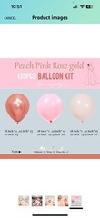 Pearl Pink Balloon Garland Double Stuffed Balloons Pearl Balloons Different S…