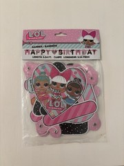 LOL Surprise Dolls Happy Birthday Letter Banner Party Decoration 5.54’ Lot Of 4