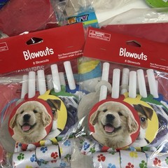 DOG Party Supplies Birthday Decorations Set Kit Invitations Plates Centerpiece