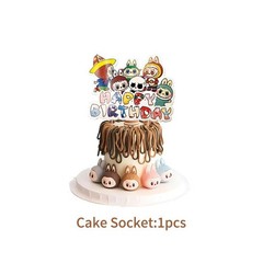 98Pcs Cute Cartoon Big Ears Bubu Birthday Party Supplies Set Plates Banner Ballo