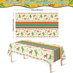 Stylish Mexican Theme Table Decorations – 2 Water-Resistant Cinco De Mayo Cloths