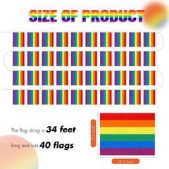4 Pack LGBTQ Rainbow Pride Banners Bunting Flags, Rainbow Flag LGBTQ Pride St…