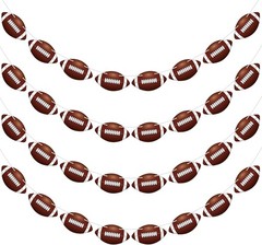 4 Pack Football Party Decorations, 32 PCS Football Cardboard Pre-Assemble Game D