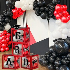 2026 Graduation Decorations, Red And Black Graduation Decorations 2026 Arch K…