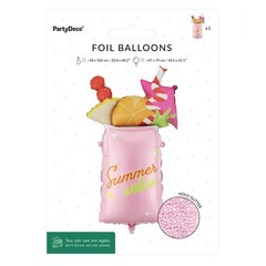 Summer Vibes Cocktail Foil Balloon 18.5×31.1 Inch Tropical Drink