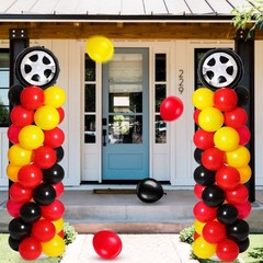 133 pcs Race Car Party Balloons Stand Kit Car Race Balloons Party Supplies Re…
