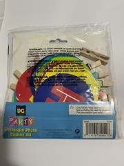 Birthday Party 7 Items Banners,clothespin Photo Kit Plates,Balloons Helium 24pcs