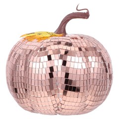 Disco Halloween Decor: Disco Pumpkin Adornment With Mirror Finish – Party