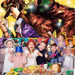 JoJo’s Bizarre Adventure Party Decorations Birthday Backdrop Banner Vinyl 7x5ft
