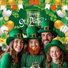 2Pcs Happy Valentine’s Day Backdrop Banner and St. Patrick’s Day Backdrop Ban…