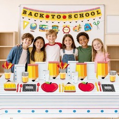 Back To School Party Decorations Set for 24 Guests, 195 Pieces, Classroom-Cut…