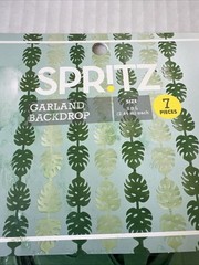 SPRITZ Garland Backdrop 7 Pieces 8 Ft Long Leaves Tropical Target Bullseye