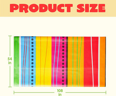 6 Pack Cinco de Mayo Plastic Tablecloths 54×108 Fiesta Mexican Theme Table Cover