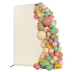 Freestanding Wedding Backdrop Stand Gold&Beige Backdrop Frame With Solid Base