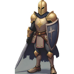 SP13490 Bronze Armor Knight With Sword and Shield Cardboard Cutout Standee Stand