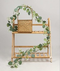 Artificial Eucalyptus Garland 4 Pack, Faux Babys Breath Flowers Gypsophila Vine