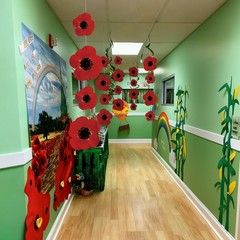 20 Pcs Wizard Themed Party Decorations Red Poppy Hanging Garlands, Red Poppy …