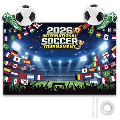 2026 Soccer Party Decorations Set, 71×45″ 71 x 45 inches, Multicolor