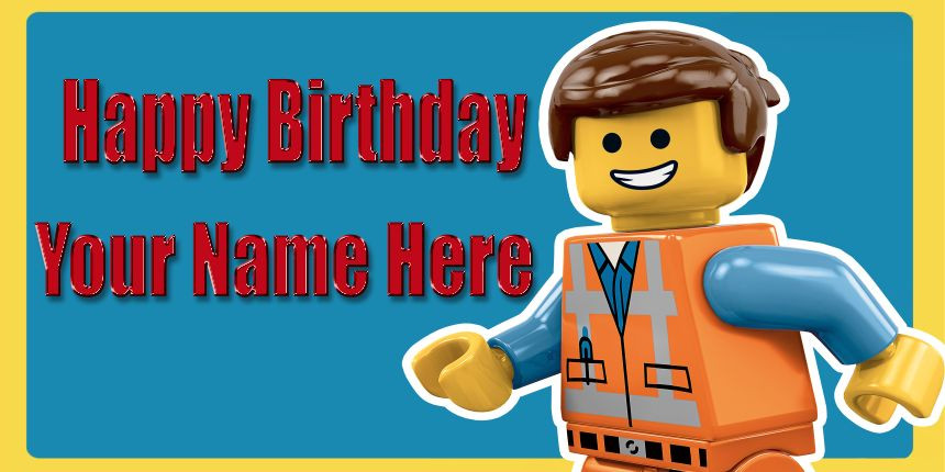 Birthday banner Personalized 6ft x 3ft The Lego Movie Emmet