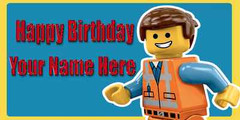 Birthday banner Personalized 6ft x 3ft The Lego Movie Emmet