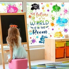 151 Pcs Inspirational Quotes Window Clings Colorful Ink Splatter Splotches Ha…