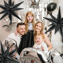 60 Black Spike Explosion Mylar Foil Balloons for Parties & Backdrops Decor