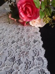 Quasimoon Vintage White Lace Style No.2 Table Runner (12 x 108) by PaperLante…