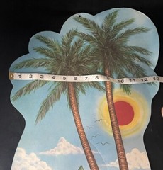 Beistle Co Tropical Palm Tree Die Cut Paper Decoration Vintage Luau 1979 19.75”