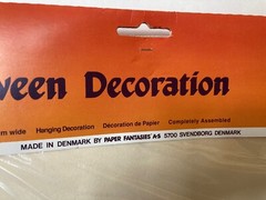 Lot 2 Halloween Hanging Decoration Spider Vintage Paper Fantasies NOS Denmark