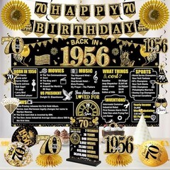 70th Birthday Decorations Kit for Men Women