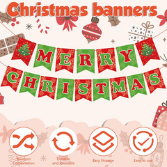 Christmas Party Decorations – Merry Christmas Banner | CHRISTMAS Decorations for