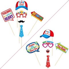 35 Pieces Teacher Appreciation Week Photo Booth Props Kit Funny Thank You Tea…
