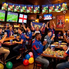 Party Decorations for World Cup 2026, 82 PCS Soccer Theme Supplies Blue