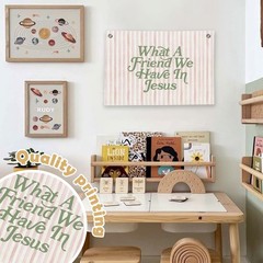 Christian Nursery Decor-What a Friend We Have in Jesus Christian Canvas Banne…