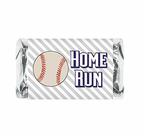 60 Sports Baseball Miniature Candy Bar Wrapper, Mini Candy Bar Stickers