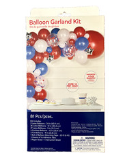 81 piece Red White Blue Balloons Garland Arch Kit July 4th Patriotic decor