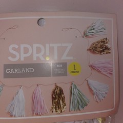 Spritz Garland Party Supply BrightTasselGarland Pink Multi