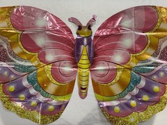 Happy Birthday Balloons Set Butterfly Pink Foil Mylar Balloons Party Decoration