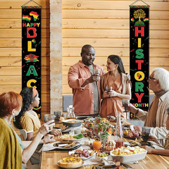 Black History Month Decorations, 2Pcs Happy Black History Month Banner African A