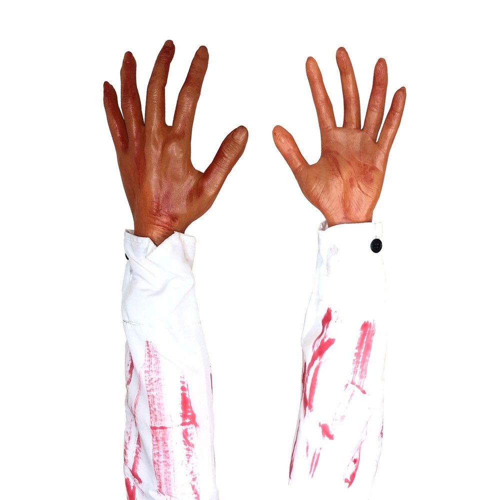 1Pcs Halloween Scary Hand Decoration Severed Fake Arm Hand Body Prank Party Prop
