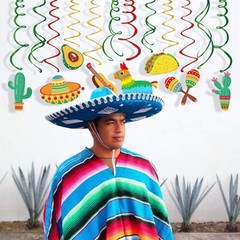 30Ct Mexican Fiesta Party Decorations Mexican Hanging Swirl Decorations Cinco…