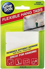Glue Dots English Only Flexible Hang Tabs, Synthetic Material, 15.9 x 10.2 x 1.3
