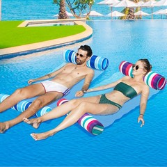 2 Pack Fabric Water Swimming Pool Floats Hammock, XL, Inflatable Multi-Purpos…